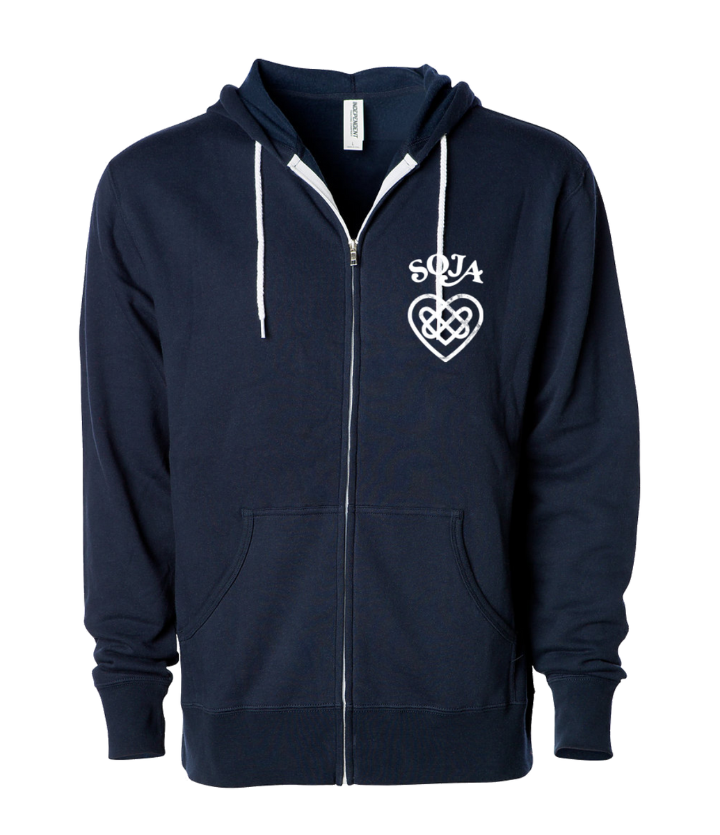 Heartogram Zip Hoodie (Navy) – SOJA Gear