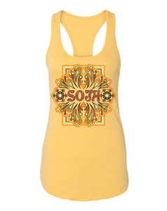 Womens Mandala Tank (Yellow)