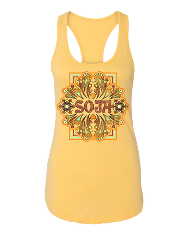 Womens Mandala Tank (Yellow)