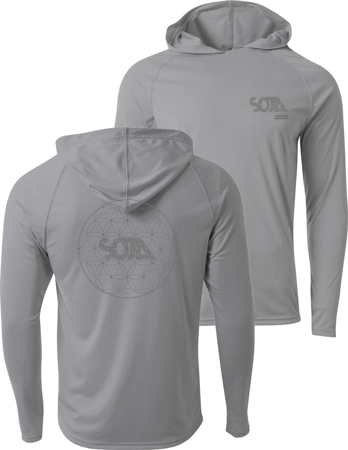 Look Within UV Lightweight Hoodie (Silver) [SMALL AND MEDIUM ONLY]