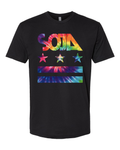 Stars & Stripes Tie Dye Logo Tee (Black)