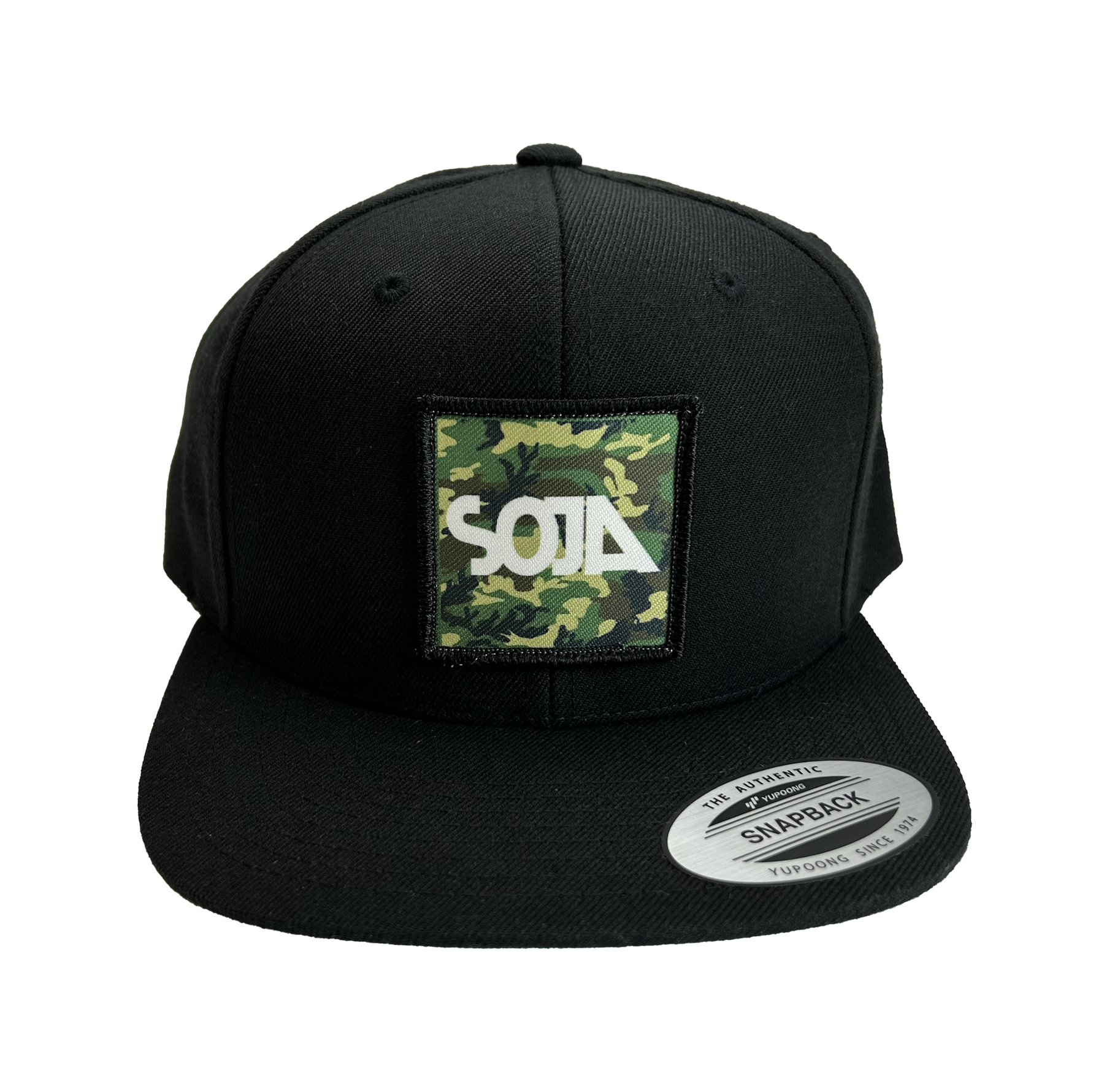 Camo Patch Snapback Hat