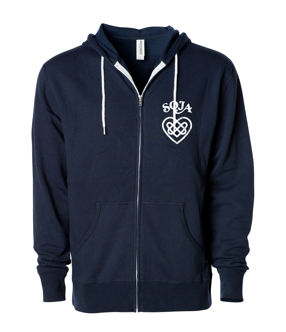Heartogram Zip Hoodie (Navy) – SOJA Gear