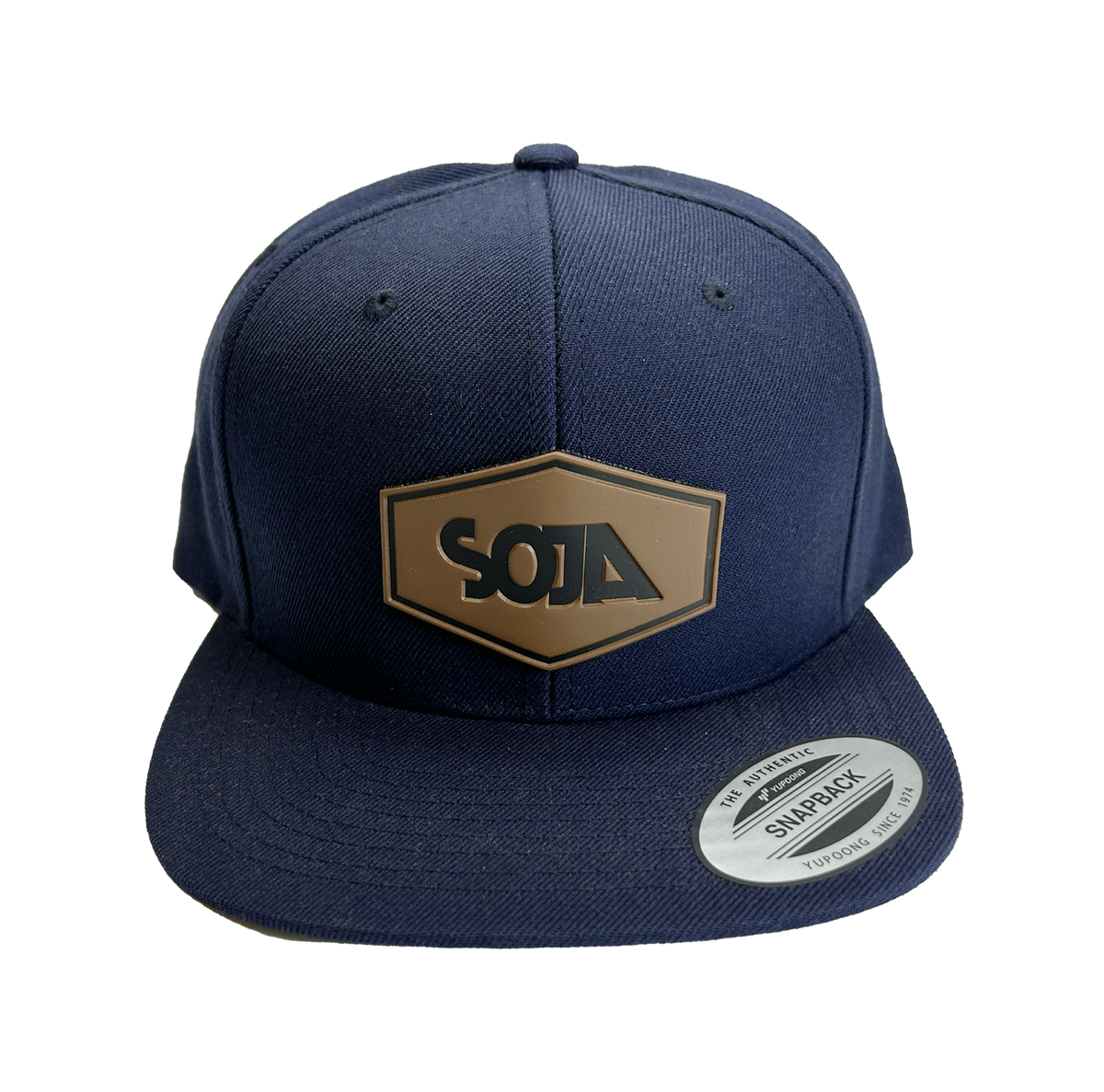 Faux Leather Patch Snapback (2 Colors)