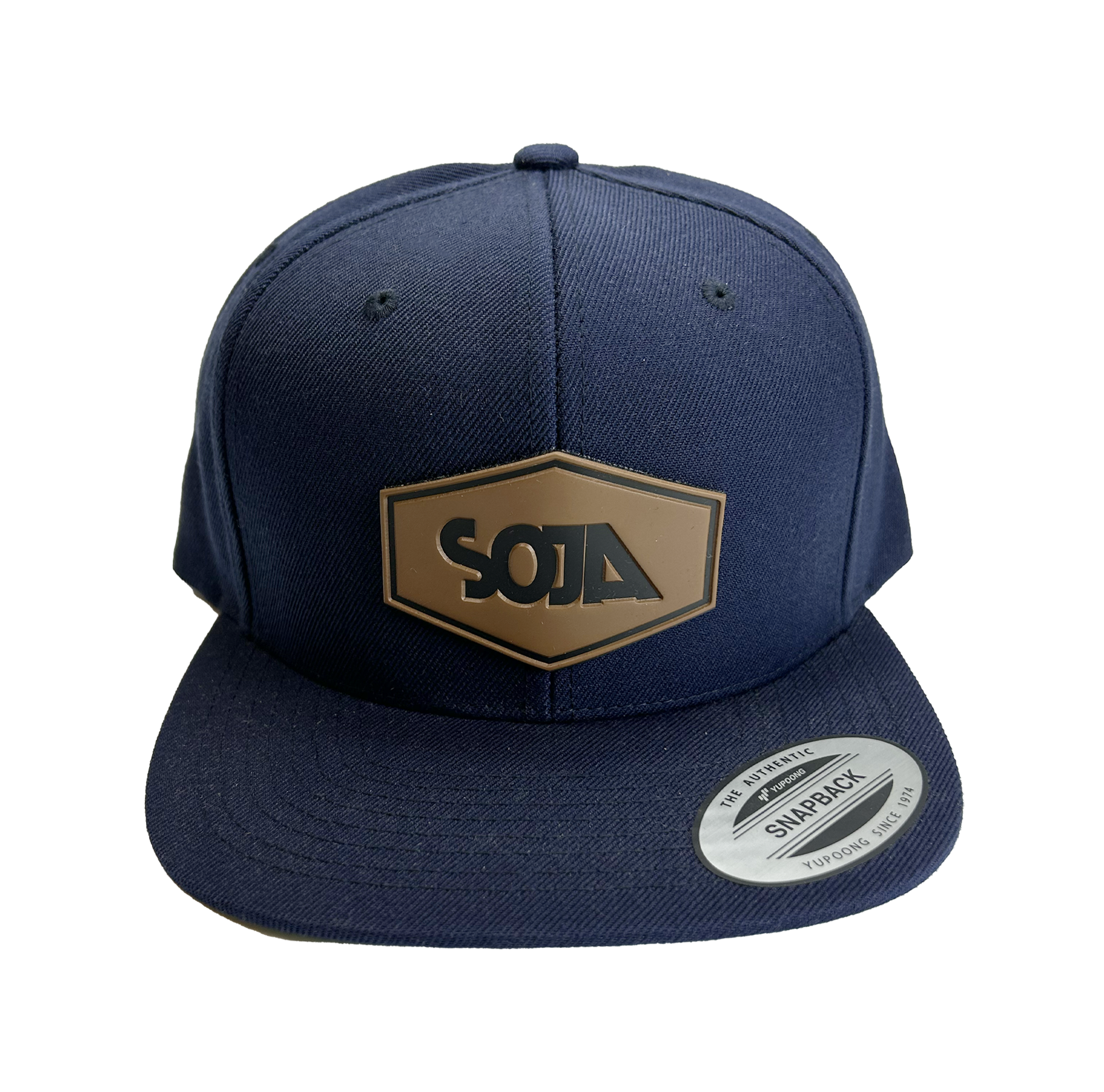 Faux Leather Patch Snapback (2 Colors)