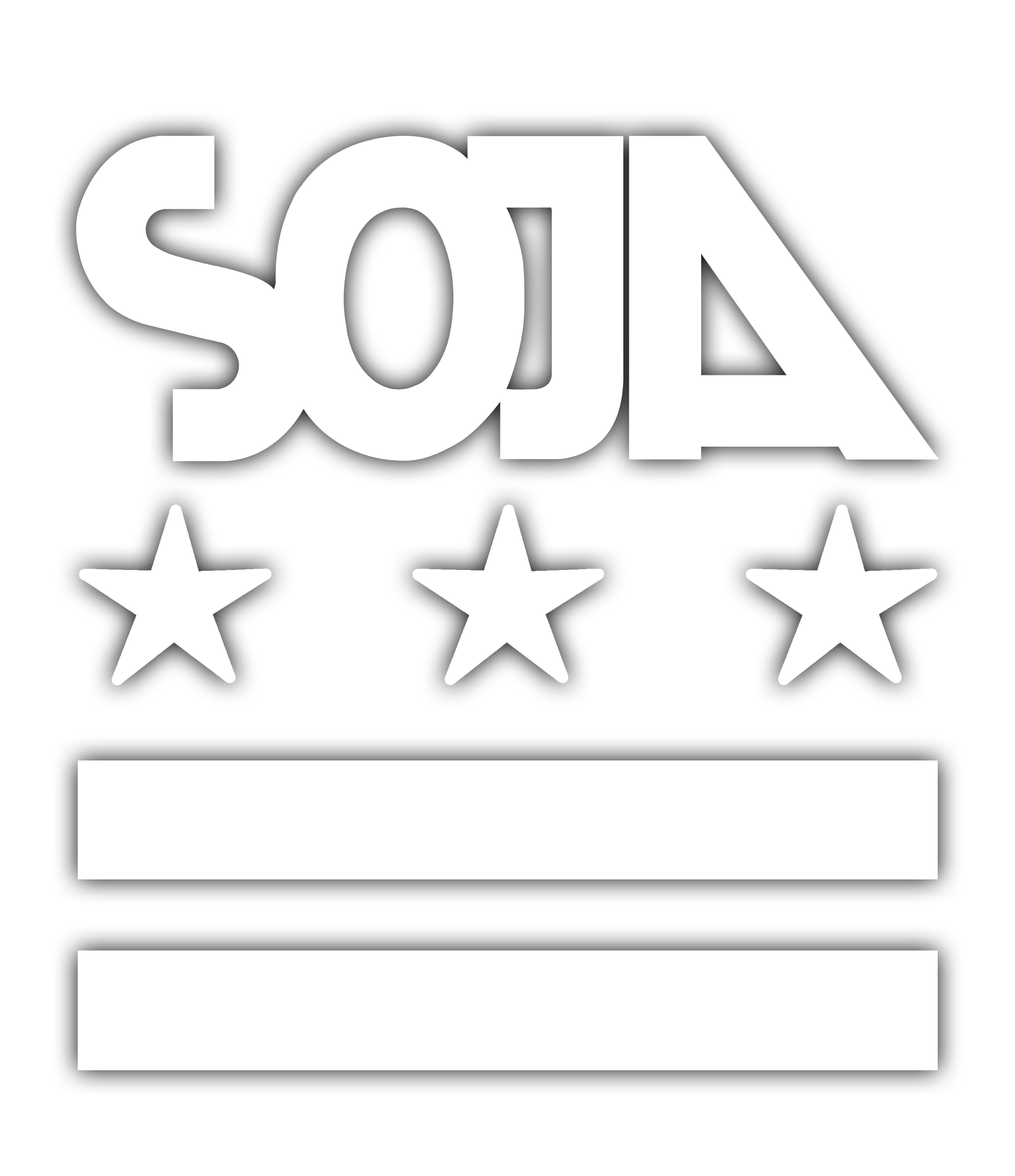 Stars & Stripes White Decal