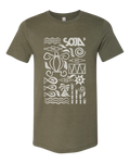 Abstract Logo Tee (Heather Olive Green)