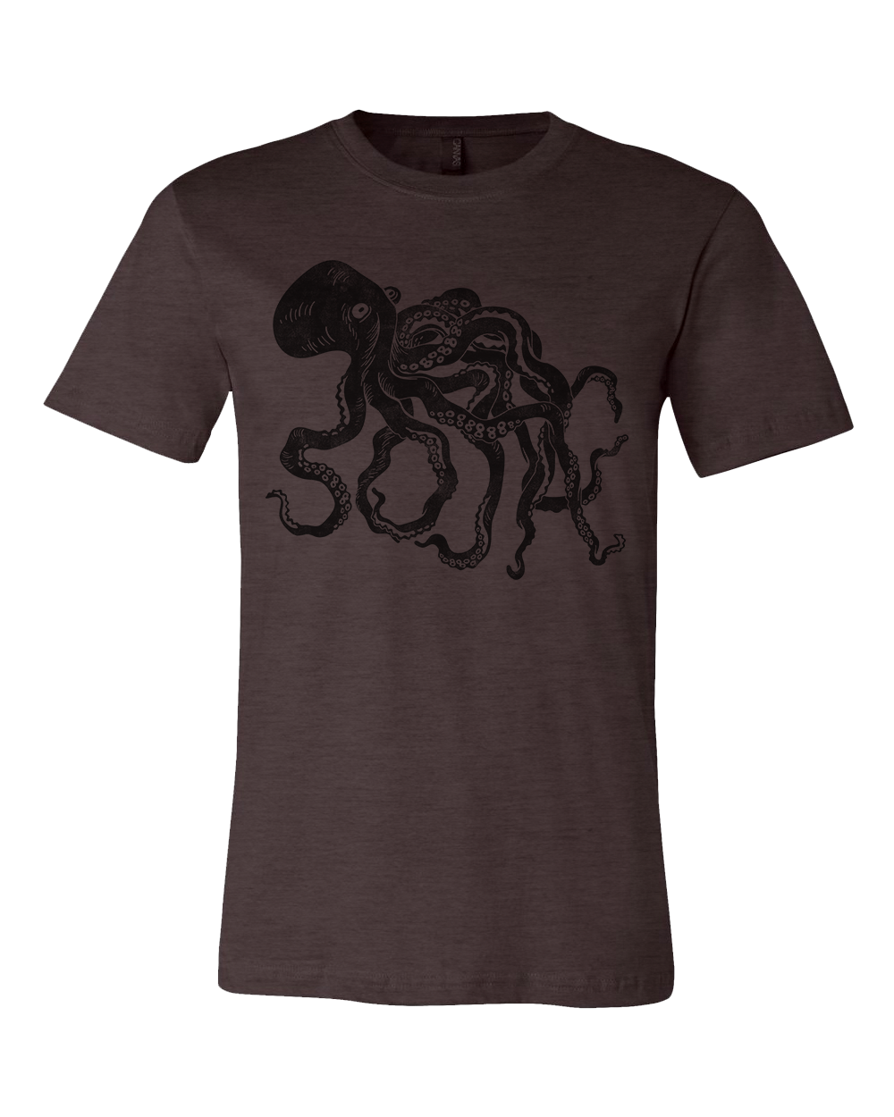 Octopus Tee (Heather Brown) [Small Medium & Large Only]