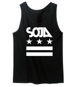 Men's Stars & Stripes Tank [White Print] (Black)