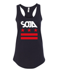 Women's Stars & Stripes Tank [White/Red Print] (Black)
