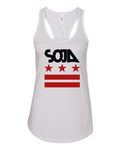 Women's Stars & Stripes Tank [Black/Red Print] (White)